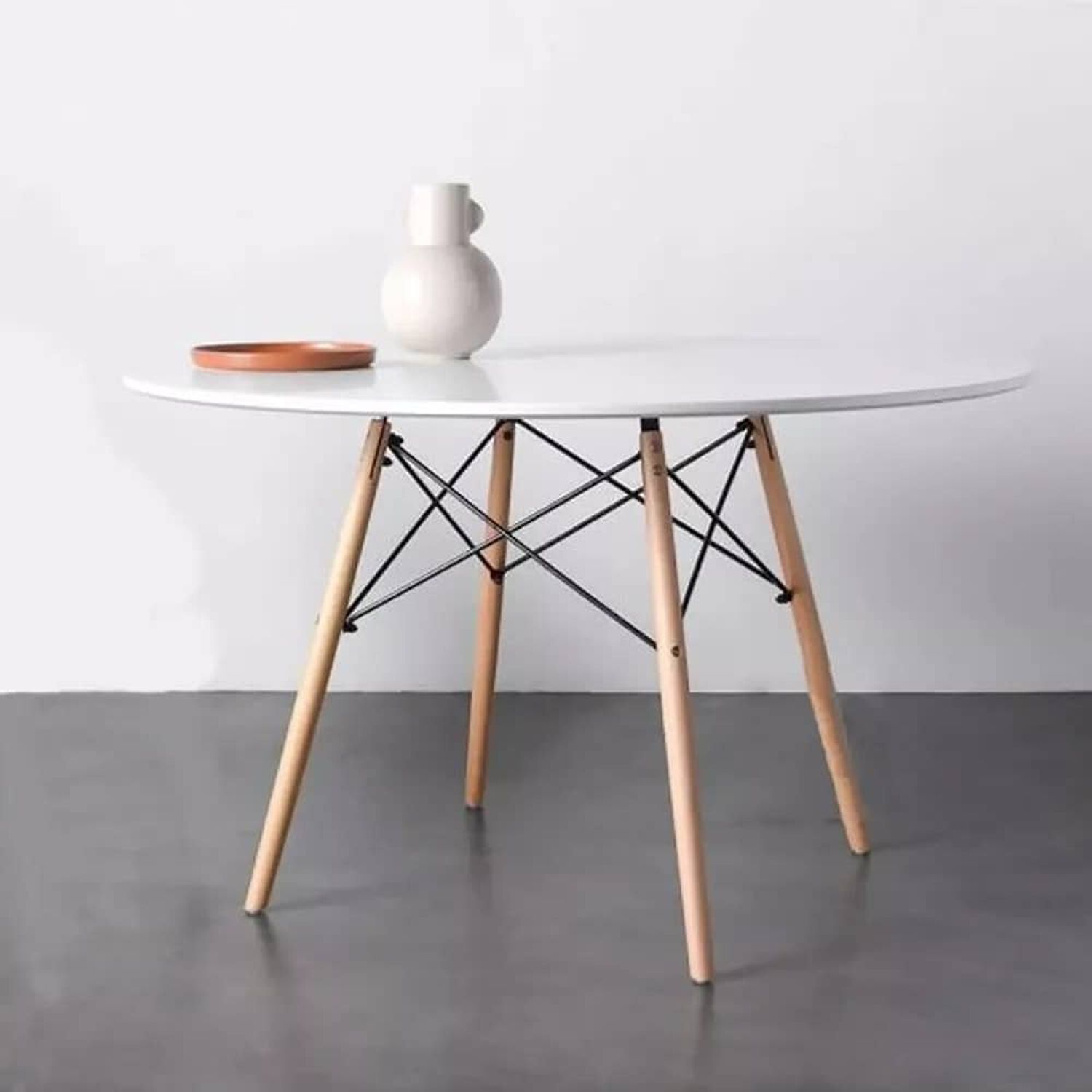 Mesa Eames Redonda 120cm Blanca image number 1.0