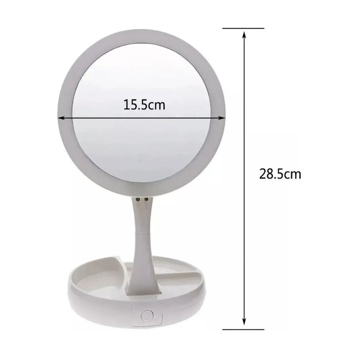 Espejo Con Luz Led Tocador Organizador Portatil Aumento image number 4.0