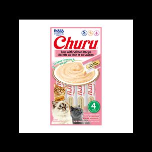Churu Gato Sabor At&uacute;n Y Salm&oacute;n 4 Unidades