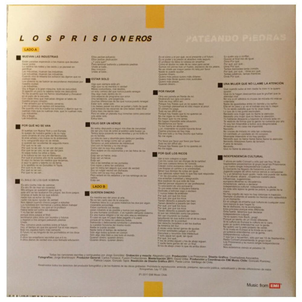 Los Prisioneros - Pateando Piedras | Vinilo image number 3.0