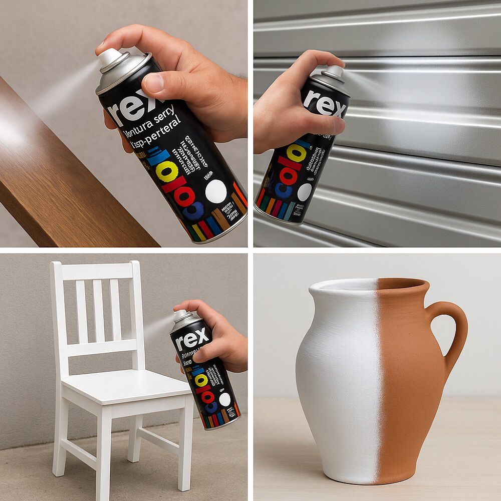Pintura En Spray Uso General Secado R&aacute;pido Rex 400ml Blanca image number 3.0