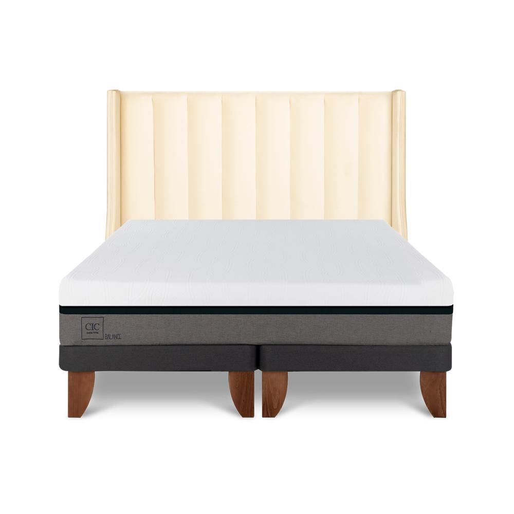 Cama Europea Cic Balance / 2 Plazas / Base Dividida + Respaldo image number 0.0