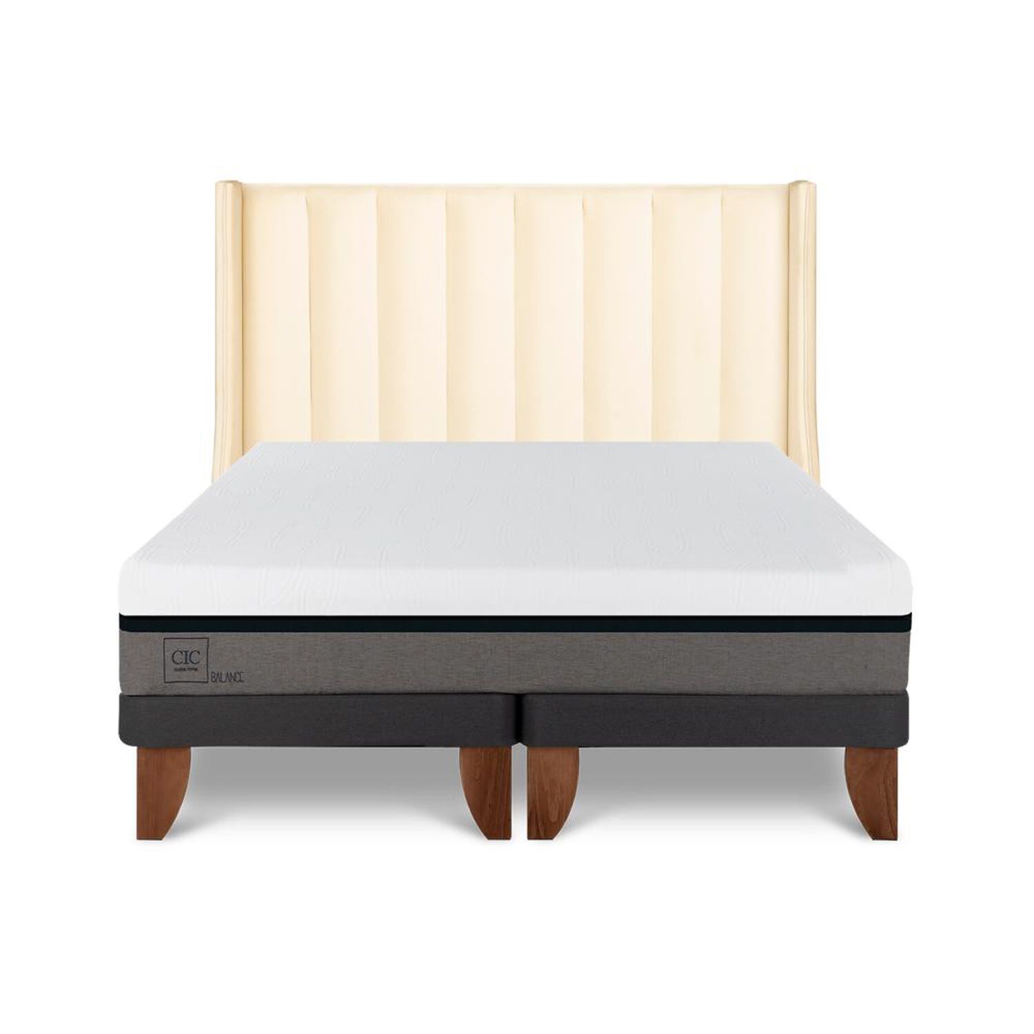 Cama Europea Cic Balance / 2 Plazas / Base Dividida + Respaldo image number 0.0