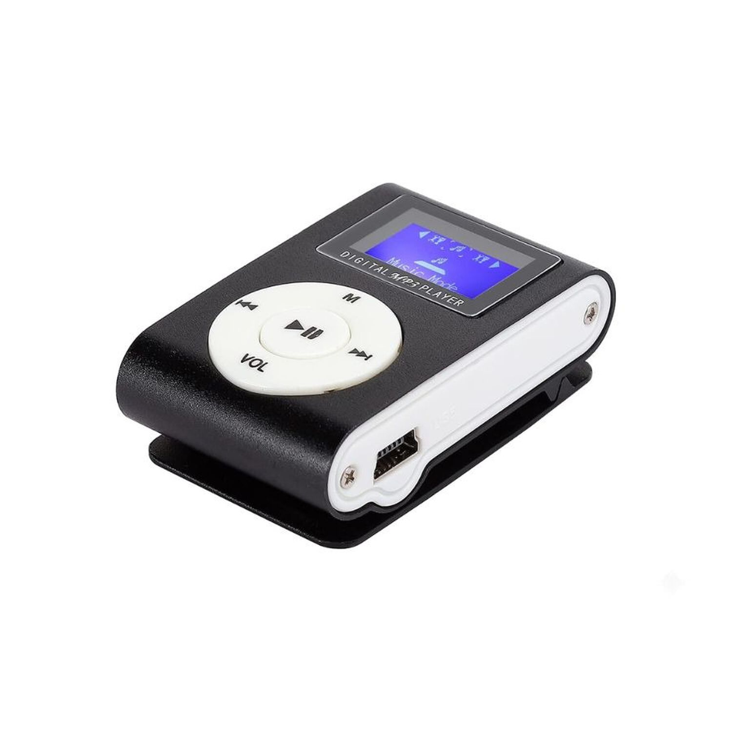 Reproductor Mp3 Digital Clip Met&aacute;lico Negro Con Pantalla Lcd image number 3.0