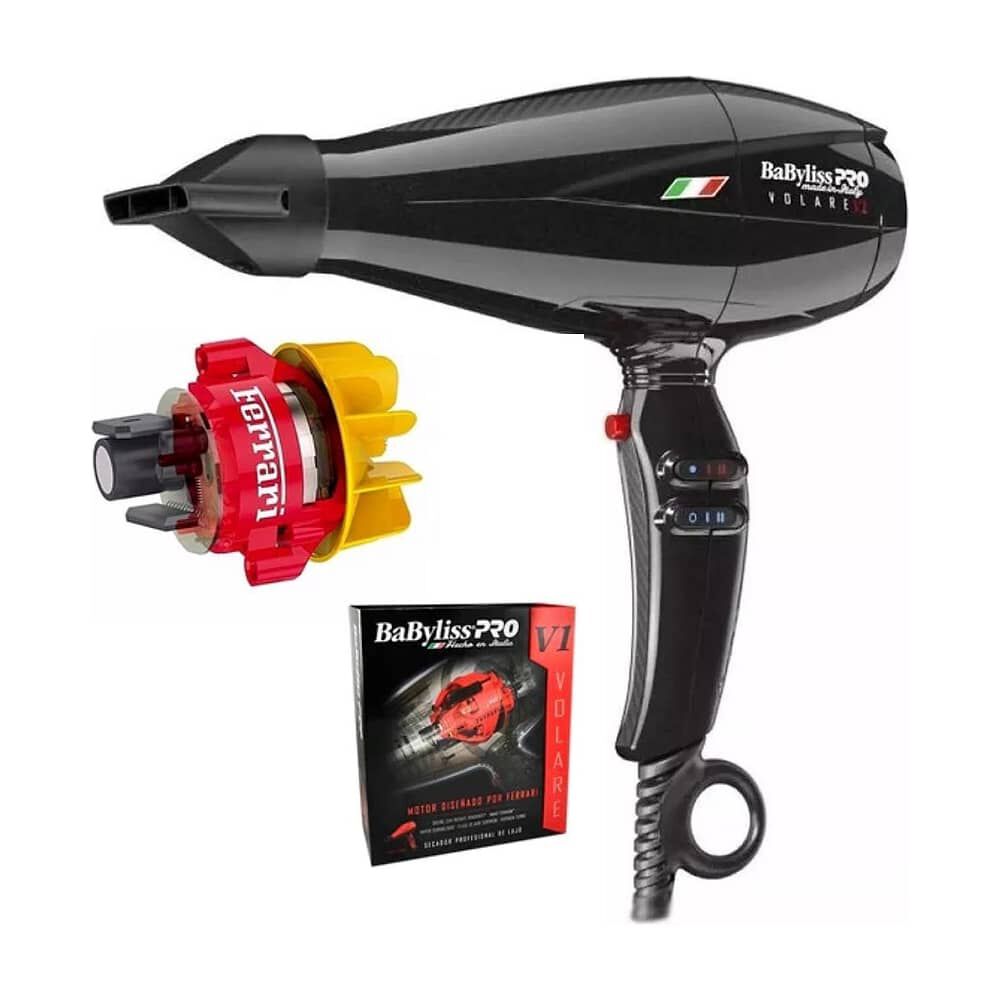 Secador Volare V1 Motor 6 Niveles Ferrari Babylisspro Negro image number 0.0