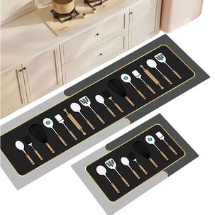 Set 2 Alfombra De Cocina Piso Entrada Antideslizante Ac1-9