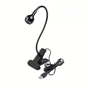 L&aacute;mparas Led Usb Luz Purpura Con Pinza Curado Flexible