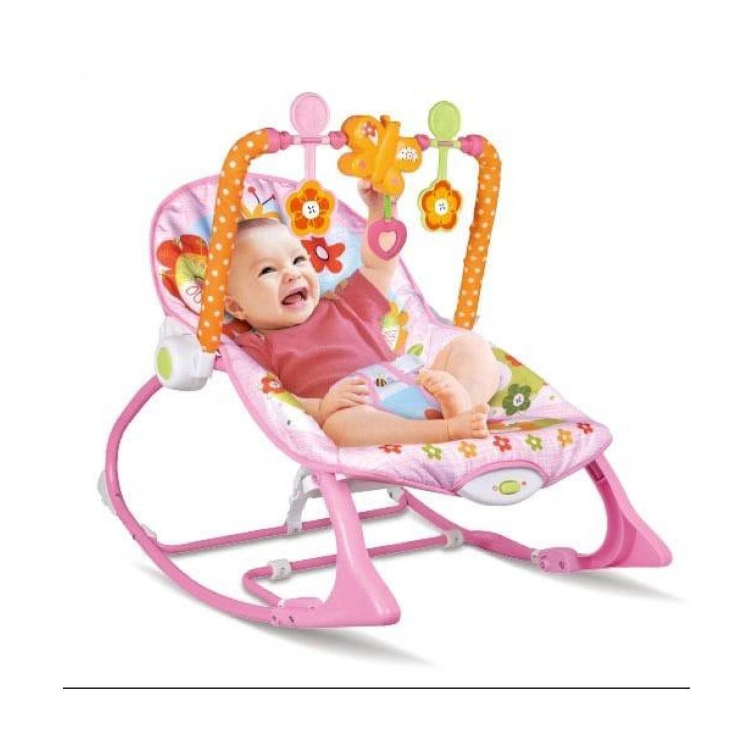 Silla Mecedora Didactica Con Sonidos Y Vibracion Rosado Infantil image number 0.0