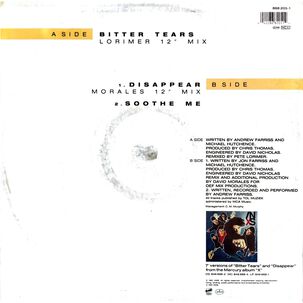 Inxs - Bitter Tears/disappear | 12" Maxi Single Usado