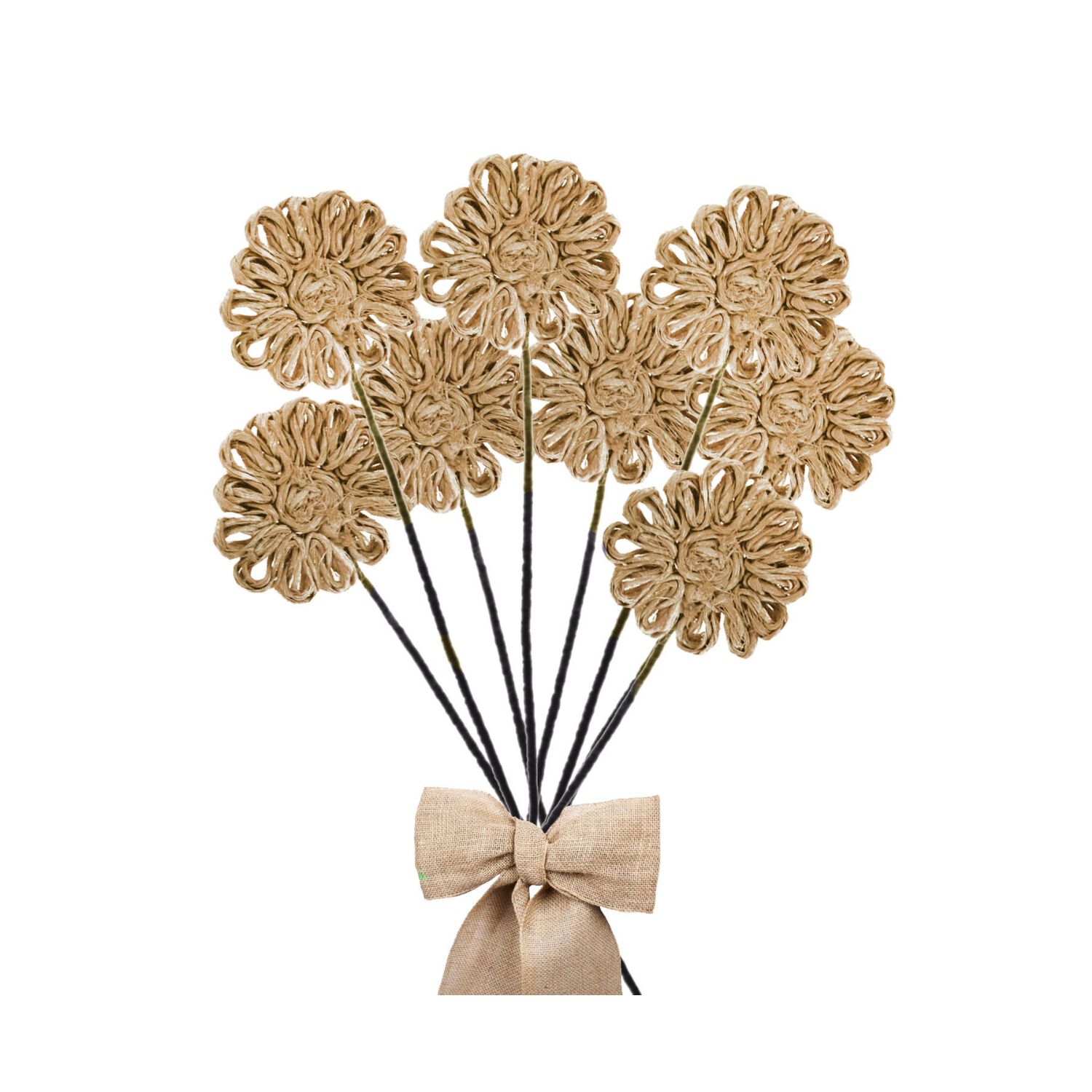 Flor Yute Natural 38 Cm Pack 6 Un. image number 2.0