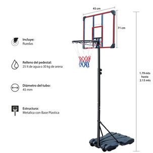 Aro De B&aacute;squetbol A200 - 2.13 Metros