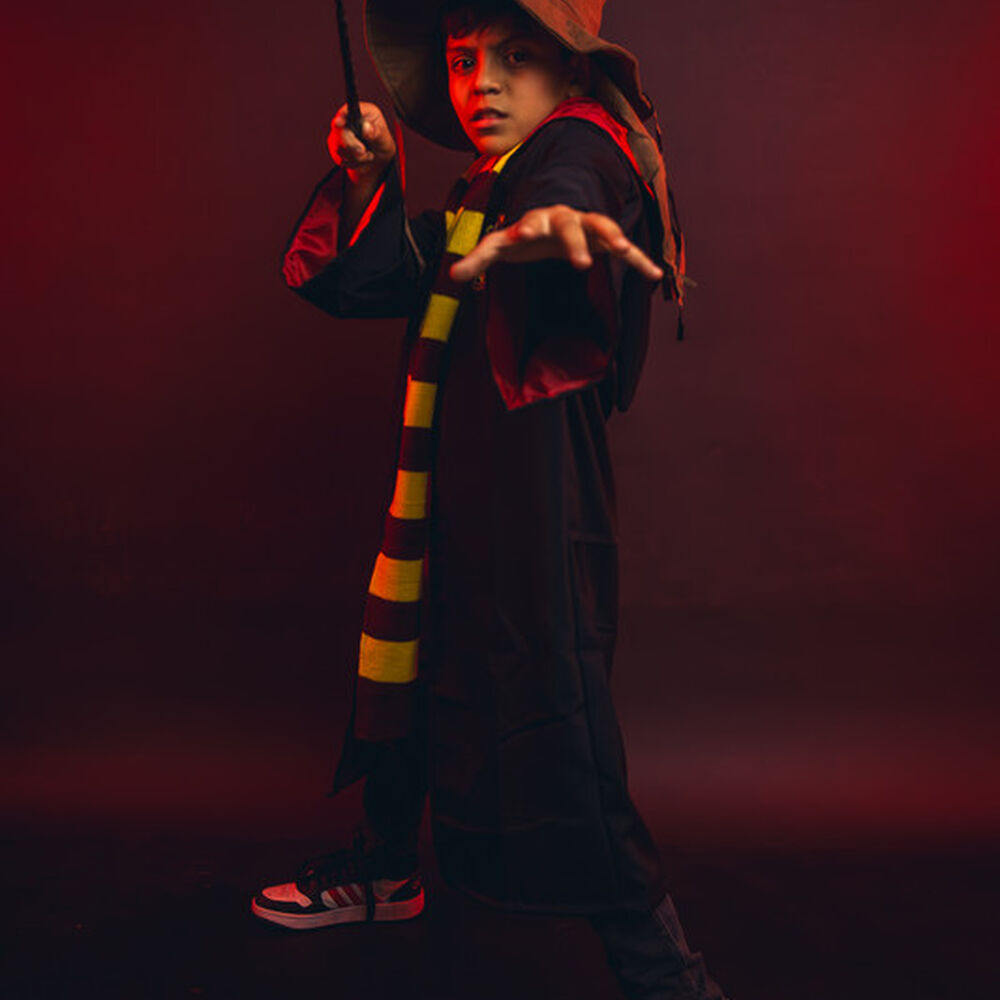 Disfraz Harry Potter Tunica Varita Bufanda Gryffindor Niño image number 1.0