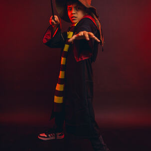 Disfraz Harry Potter Tunica Varita Bufanda Gryffindor Niño