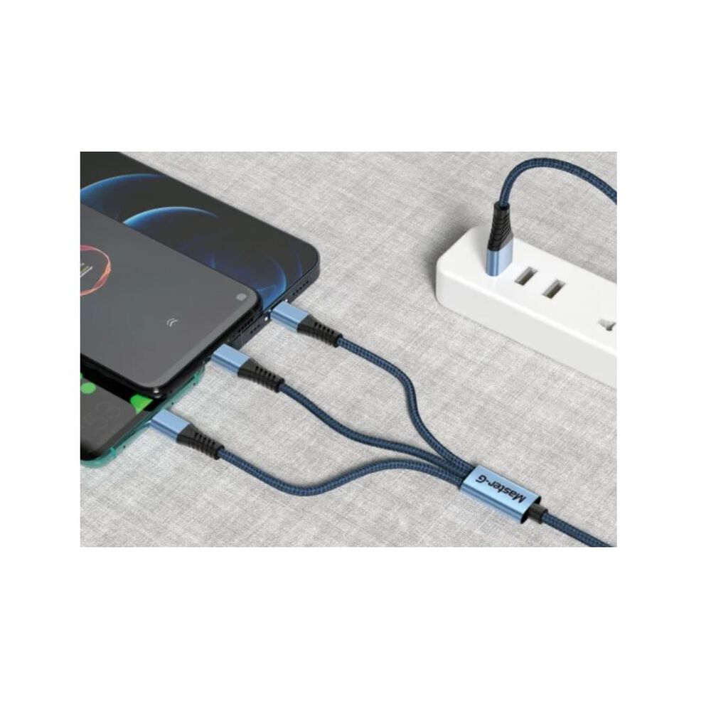 Cable 3 En 1 Compatible Con Iphone, Micro Y Tipo C Master-g image number 2.0