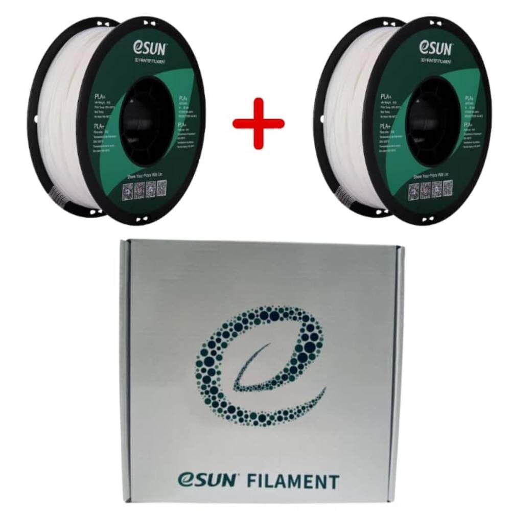 Pack 2 X Filamento Pla+ Blanco Invierno 1kg Esun image number 0.0