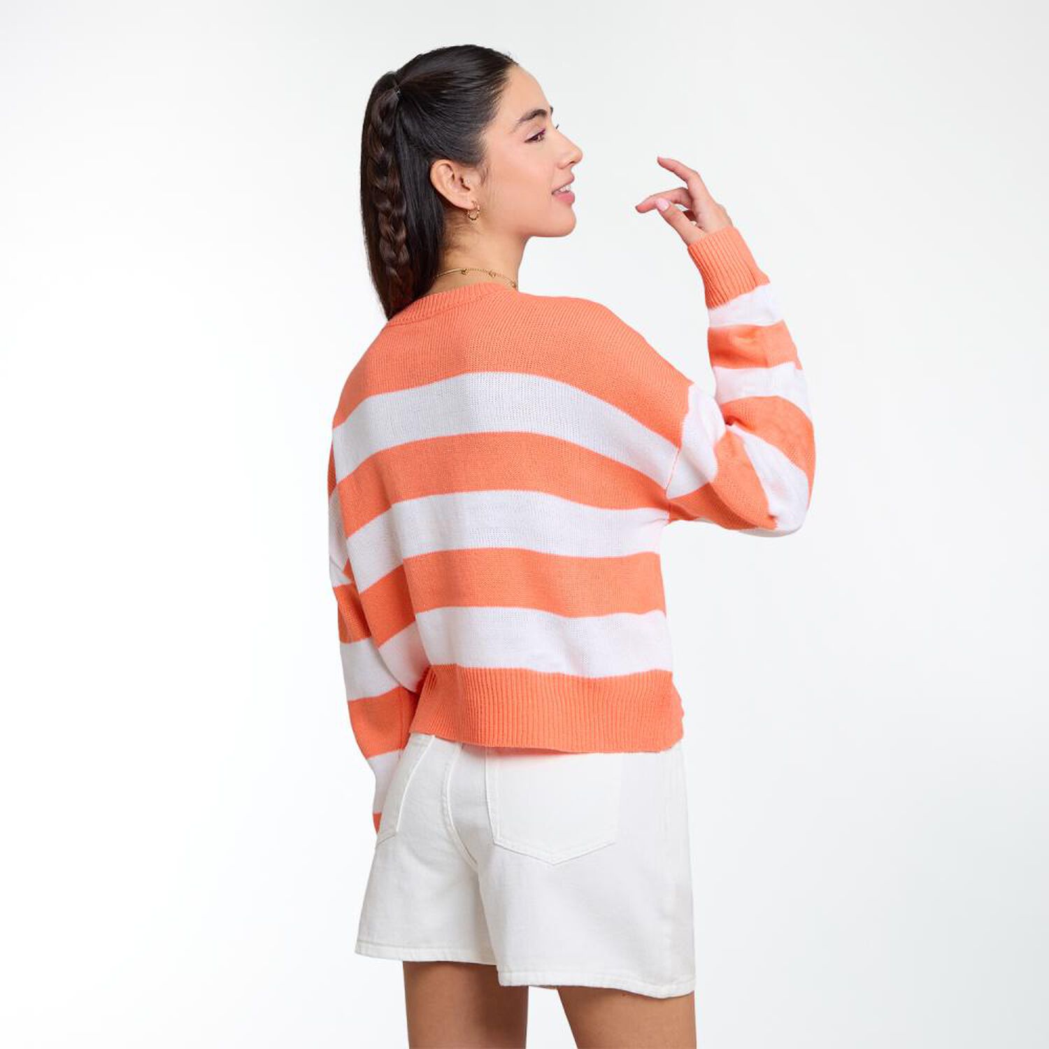 Sweater Listado Manga Larga Cuello Redondo Mujer Freedom image number 3.0