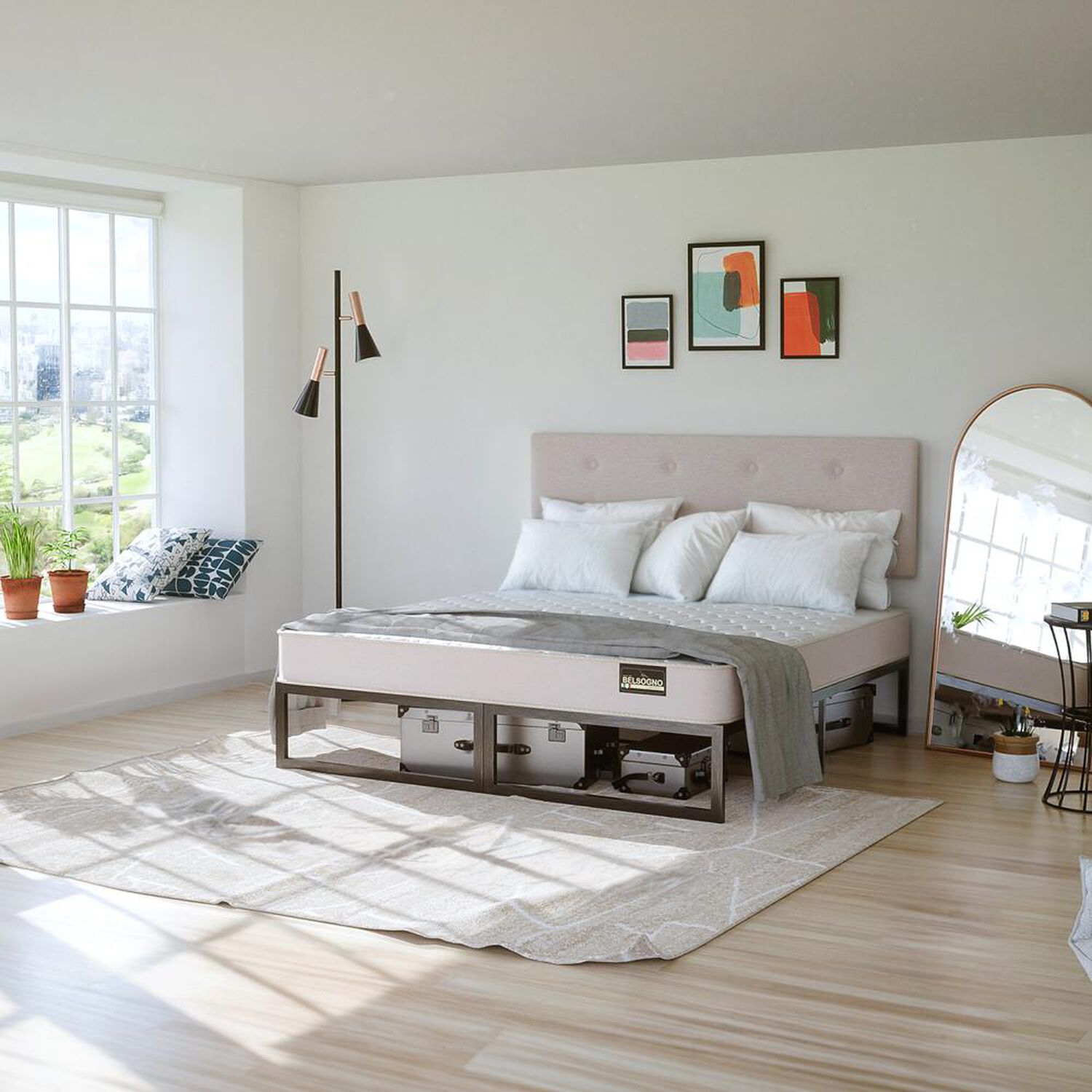 Cama Iron Smart Belsogno Plus / 2 Plazas / Base Normal image number 7.0