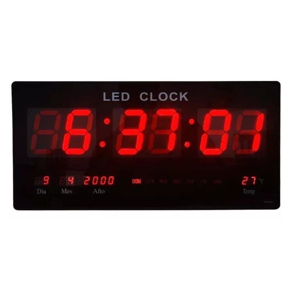 Reloj De Pared Pequeño Digital Led Con Temperatura Y Fecha image number 2.0