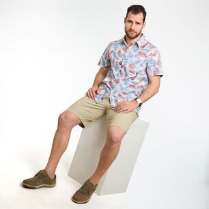 Camisa Estampada Manga Corta Hombre Peroe