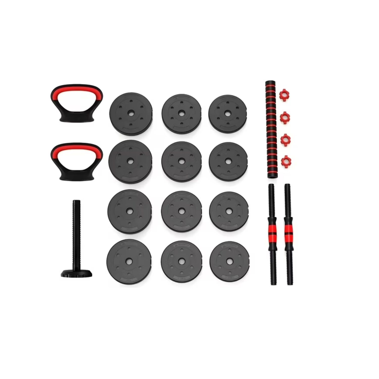 Set Mancuernas Y Barra Ajustable 30 Kg Entrenamiento Fitness image number 1.0