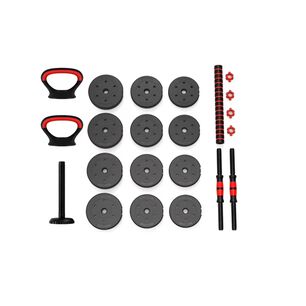 Set Mancuernas Y Barra Ajustable 30 Kg Entrenamiento Fitness