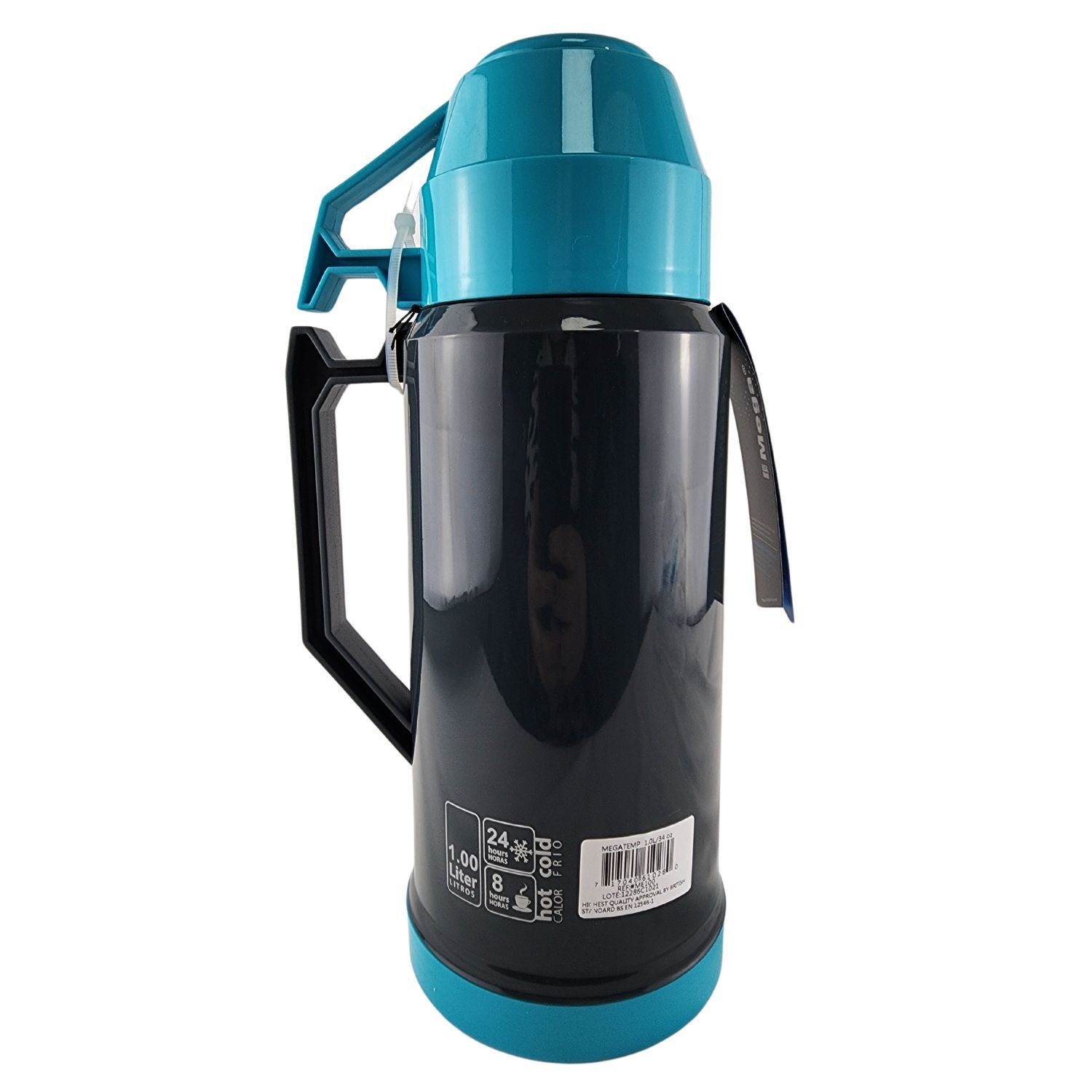 Termo Mega 1l New Megatemp Bebidas Calientes Frias Con Tazas Celeste image number 2.0
