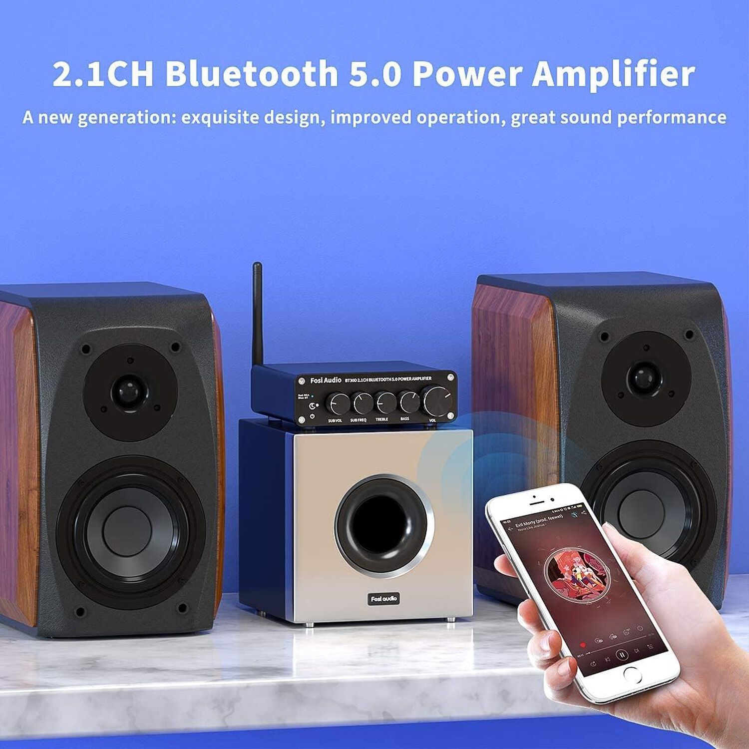 Amplificador Est&eacute;reo Bluetooth Fosi Audio Bt30d image number 2.0