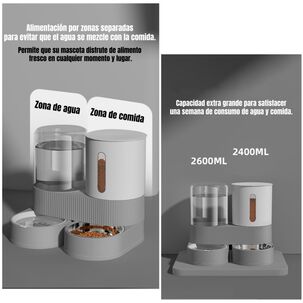 Dispensador 360 Autom&aacute;tico Agua Y Alimento 2 En 1 Lubabycas