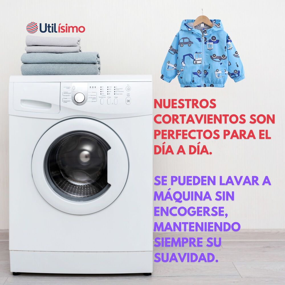 Cortaviento Impermeable Chaqueta Estampado Niño Y Bebé Blue Cars image number 6.0