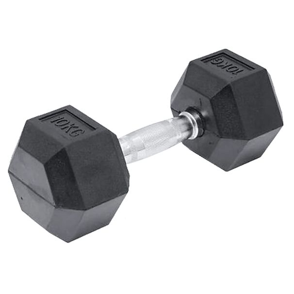 Mancuerna Hexagonal Acero Recubierta Caucho 10 Kg