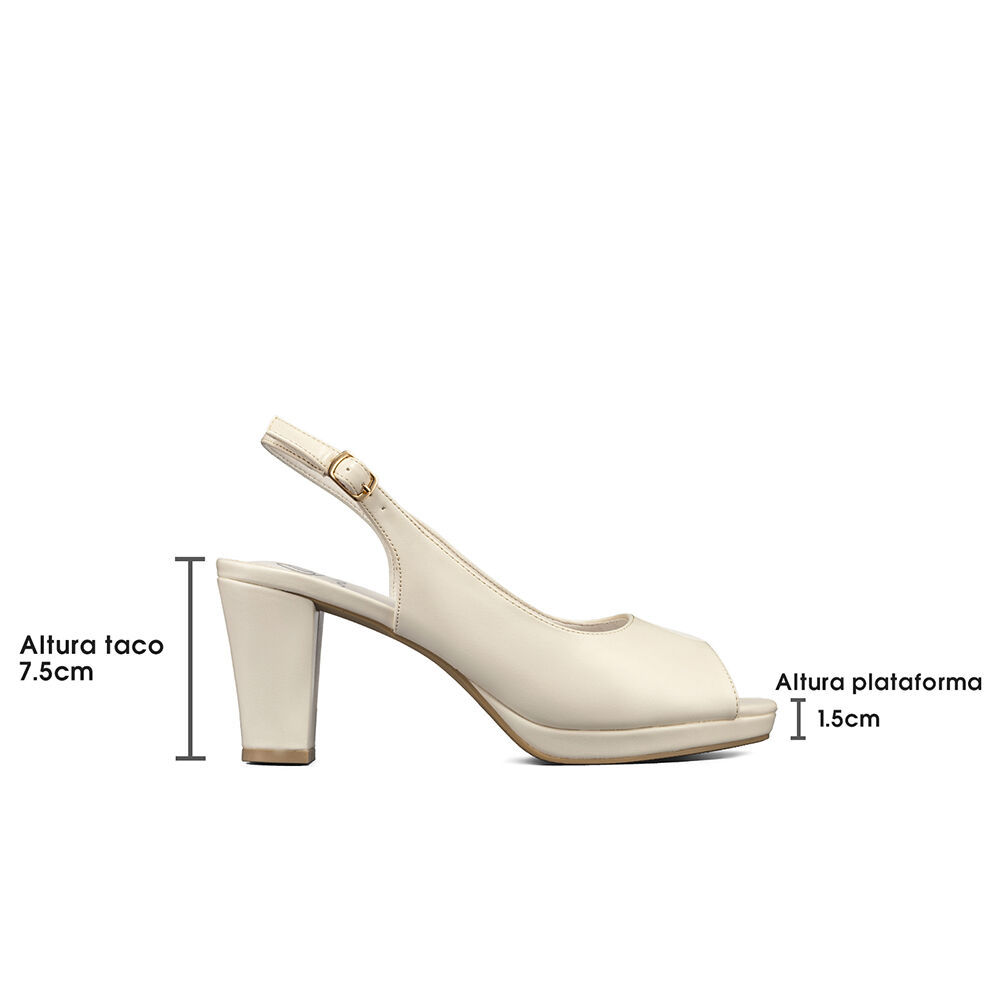 Zapato Elegante Talón Libre Peep Toe Mujer Weide Gh170 image number 7.0
