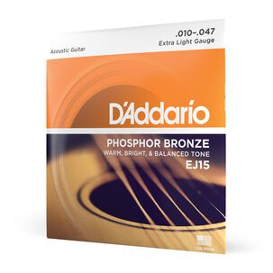 Set Cuerdas Guitarra F&oacute;sforo Bronze 10-47 Ej15 Daddario