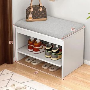 Zapatero Organizador Con Asiento Multifuncional 40x30x34