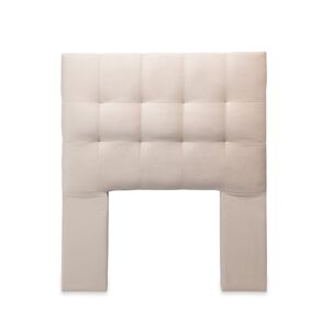 Respaldo Alicante Con Patas Felpa 1 Plaza Beige