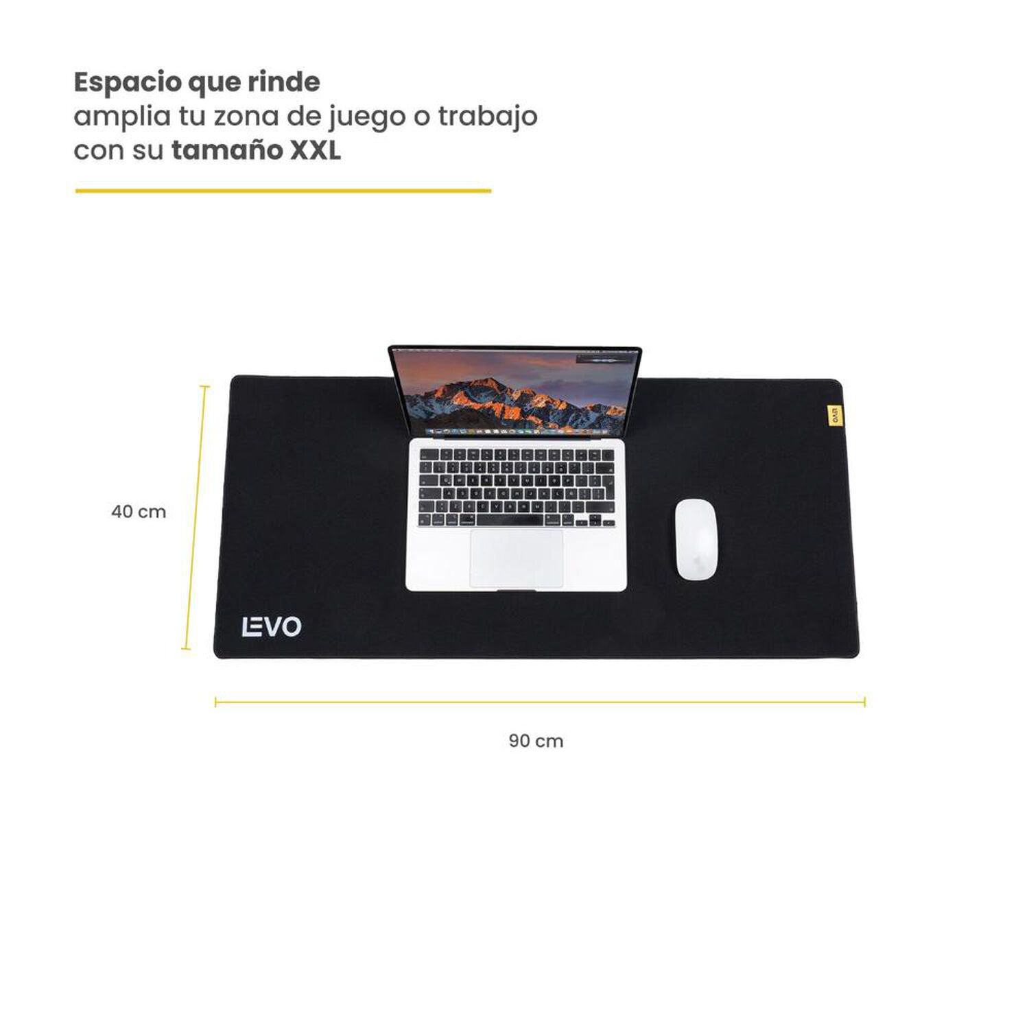 Mousepad Battlemat Xxl 90x40 Cm Antideslizante Negro Levo image number 5.0