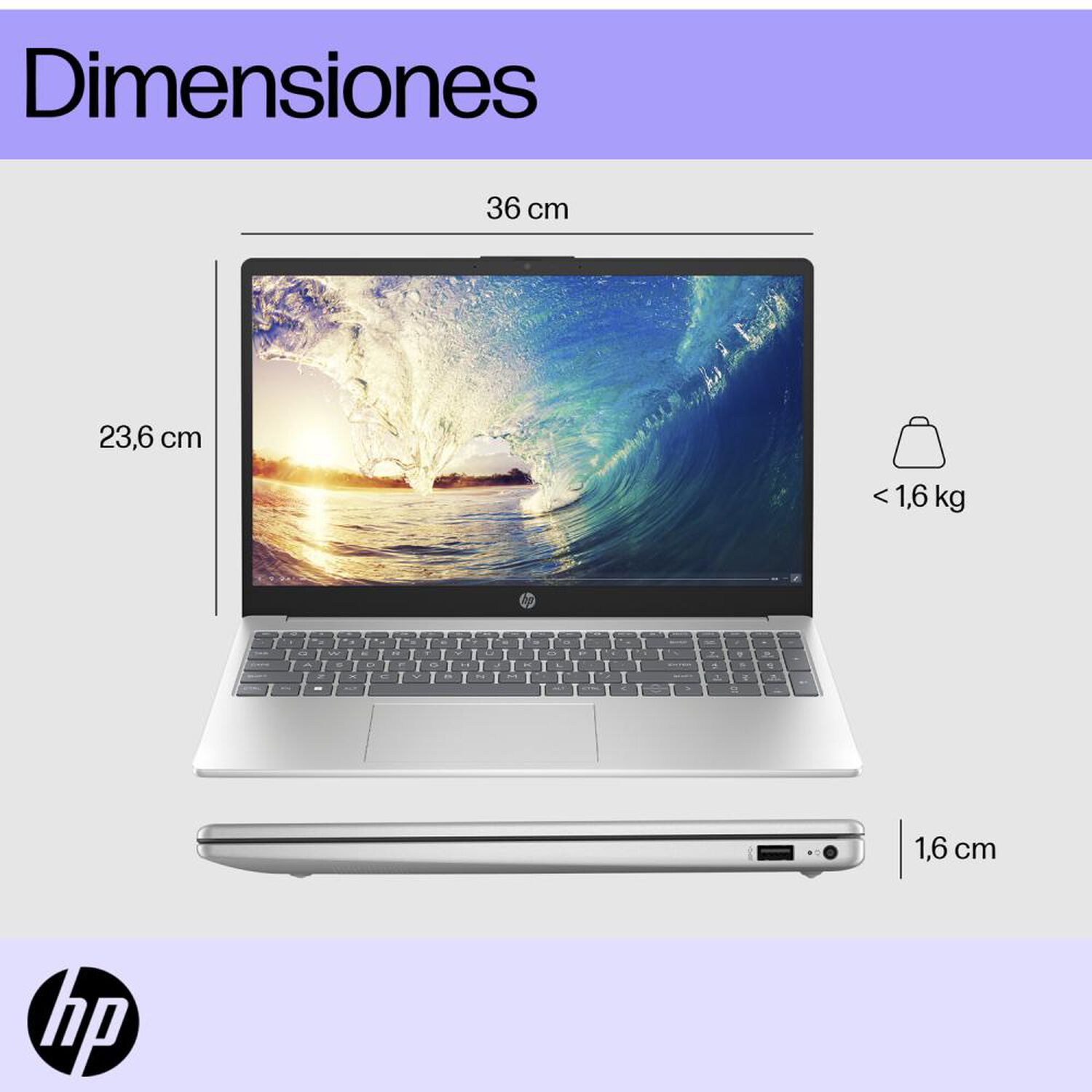 Notebook 15.6" HP 15-FD0036LA / Intel Core I3 / 8 GB RAM / 512 GB SSD image number 7.0