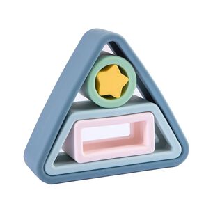 Juguete Montessori Bebesit Geometria Silicona Azul