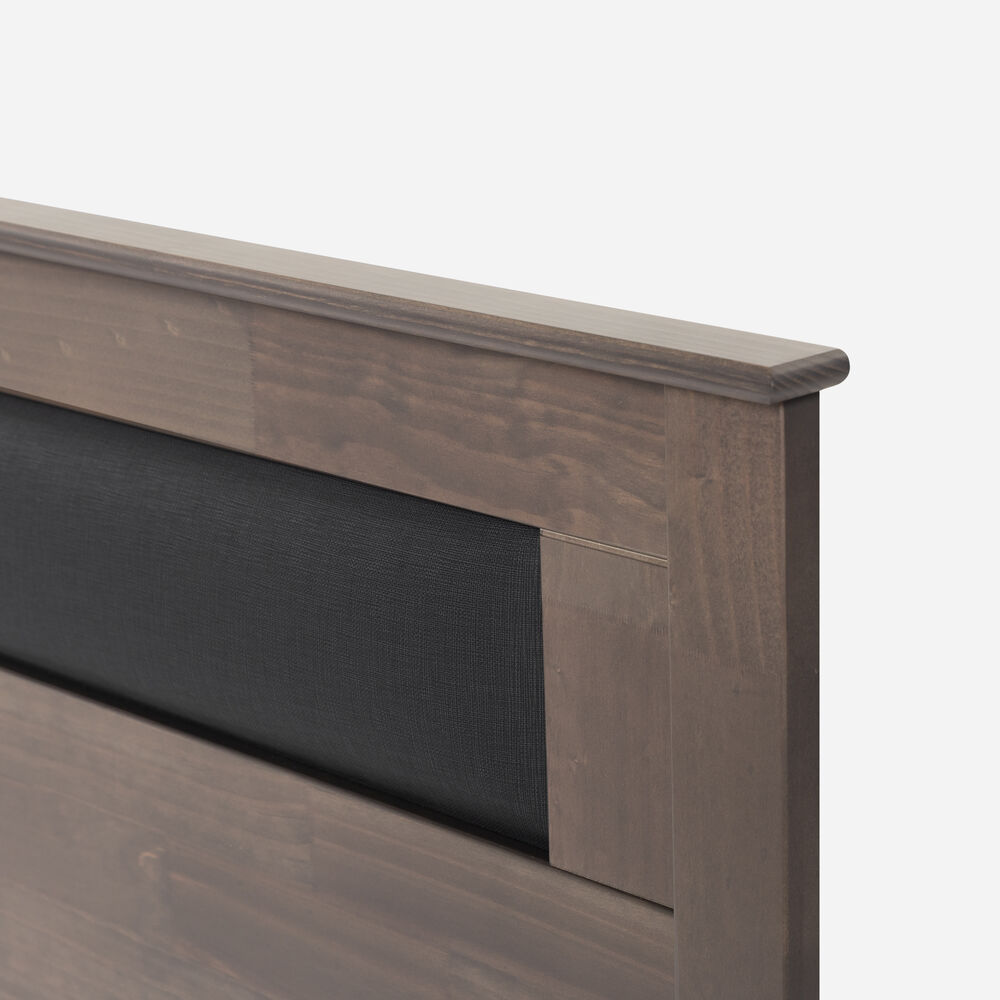 Cama Europea Rosen New Style 4 Plus / 1 Plaza / Base Normal  + Respaldo Ferrara Gris image number 3.0