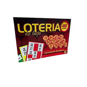 Juego Loteria De Lujo | Lota Bingo Clasico Numeros De Madera