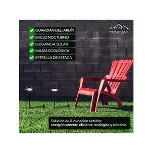 Foco Led Solar Contra Agua Estaca