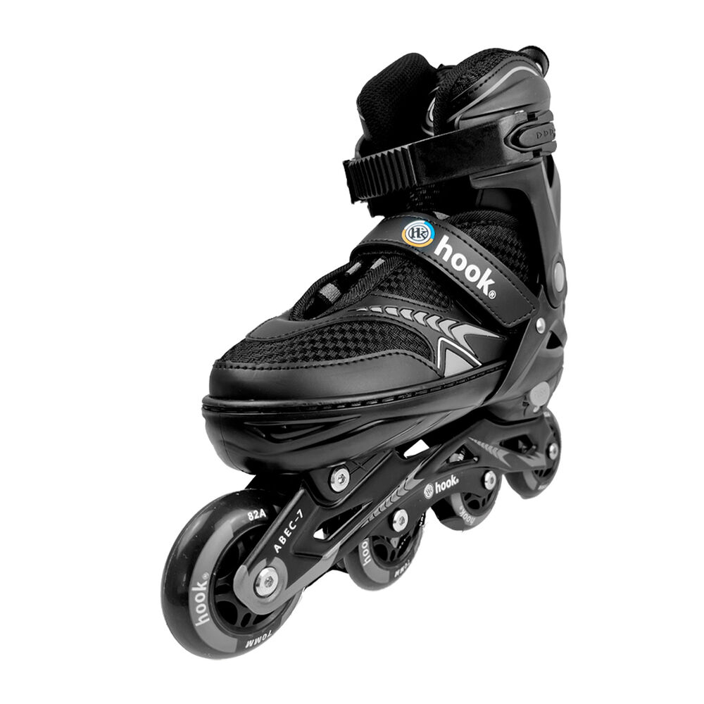 Patines En Linea Extensibles Hook Fitness Negro L (38-41) image number 0.0