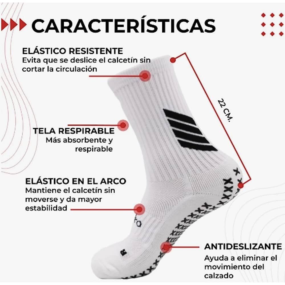 Medias Calcetas Futbol Antideslizante Set 2 + Pantorrillera image number 3.0