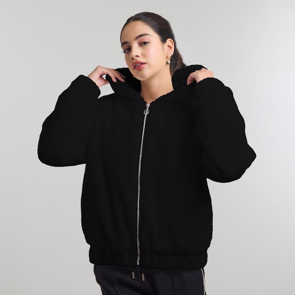 Chaqueta Regular Sherpa Cuello Redondo Con Capucha Mujer Freedom image number 0.0