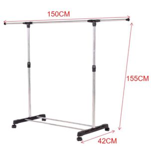 Perchero Extensible Para Exhibici&oacute;n De Ropa Con Ruedas