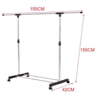 Perchero Extensible Para Exhibici&oacute;n De Ropa Con Ruedas