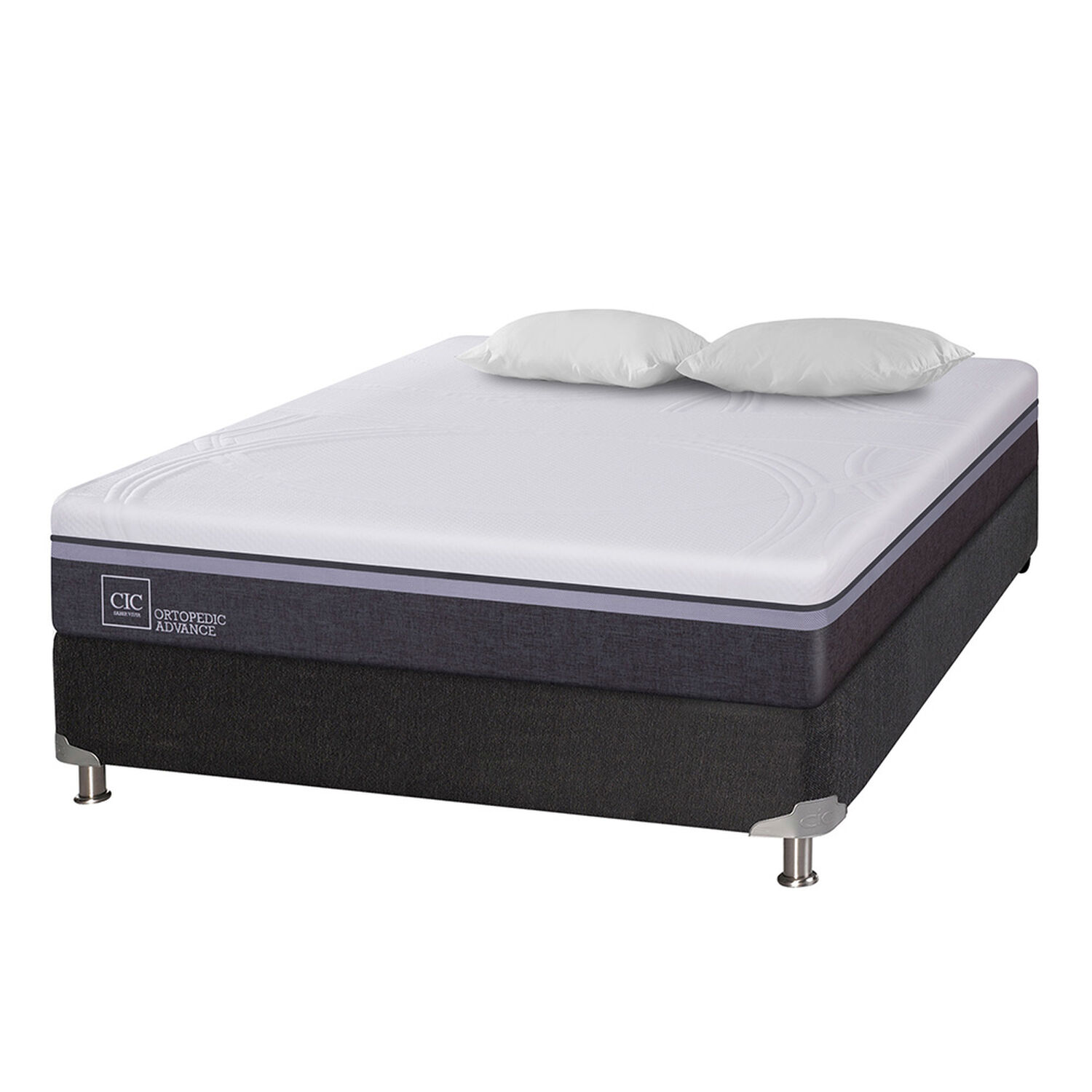 Box Spring Cic Ortopedic Advance / 2 Plazas / Base Normal + Almohadas image number 0.0