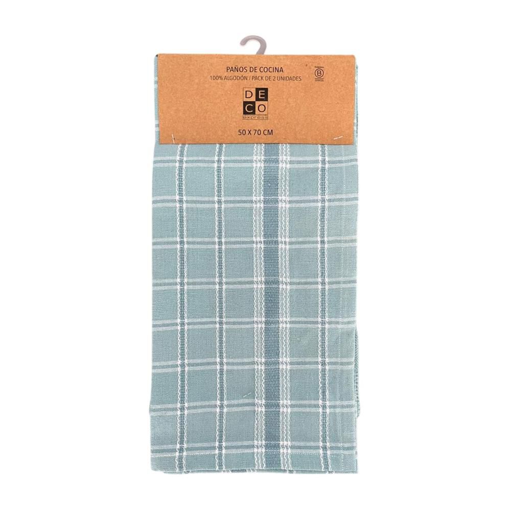 Pa&ntilde;o De Cocina Decoexpress Set 2 Pa&ntilde;os De Cocina Turquesa / 2 Piezas image number 1.0