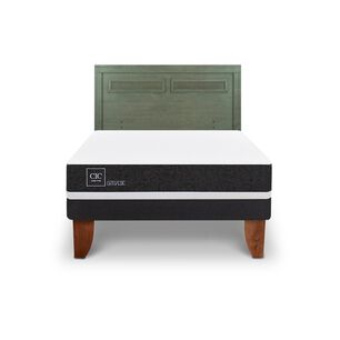 Cama Europea Cic Ortopedic / 2 Plazas / Base Normal + Respaldo