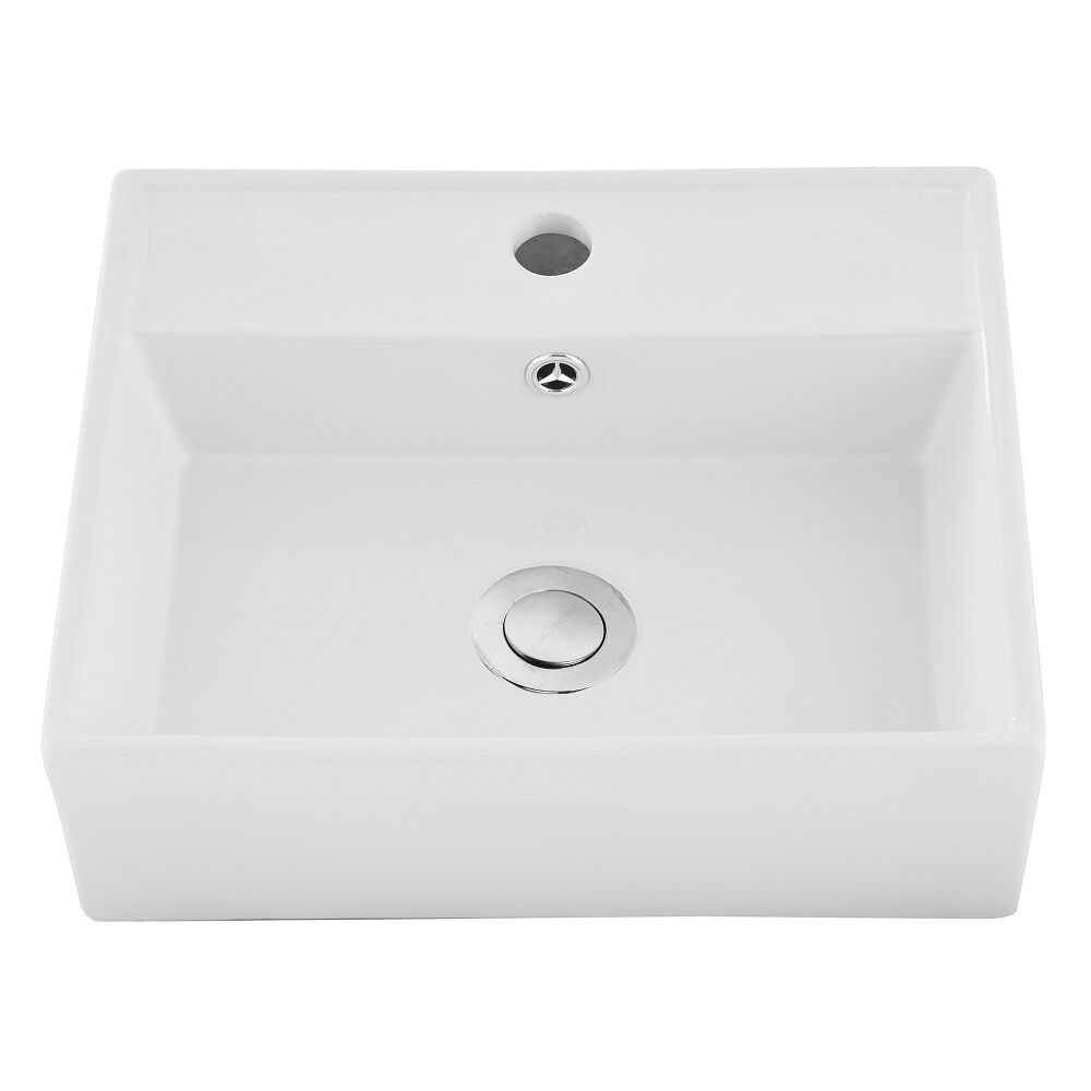 Lavamanos Sobreponer/muro Domsa Slc844 Blanco 46x46x16 Cm image number 0.0