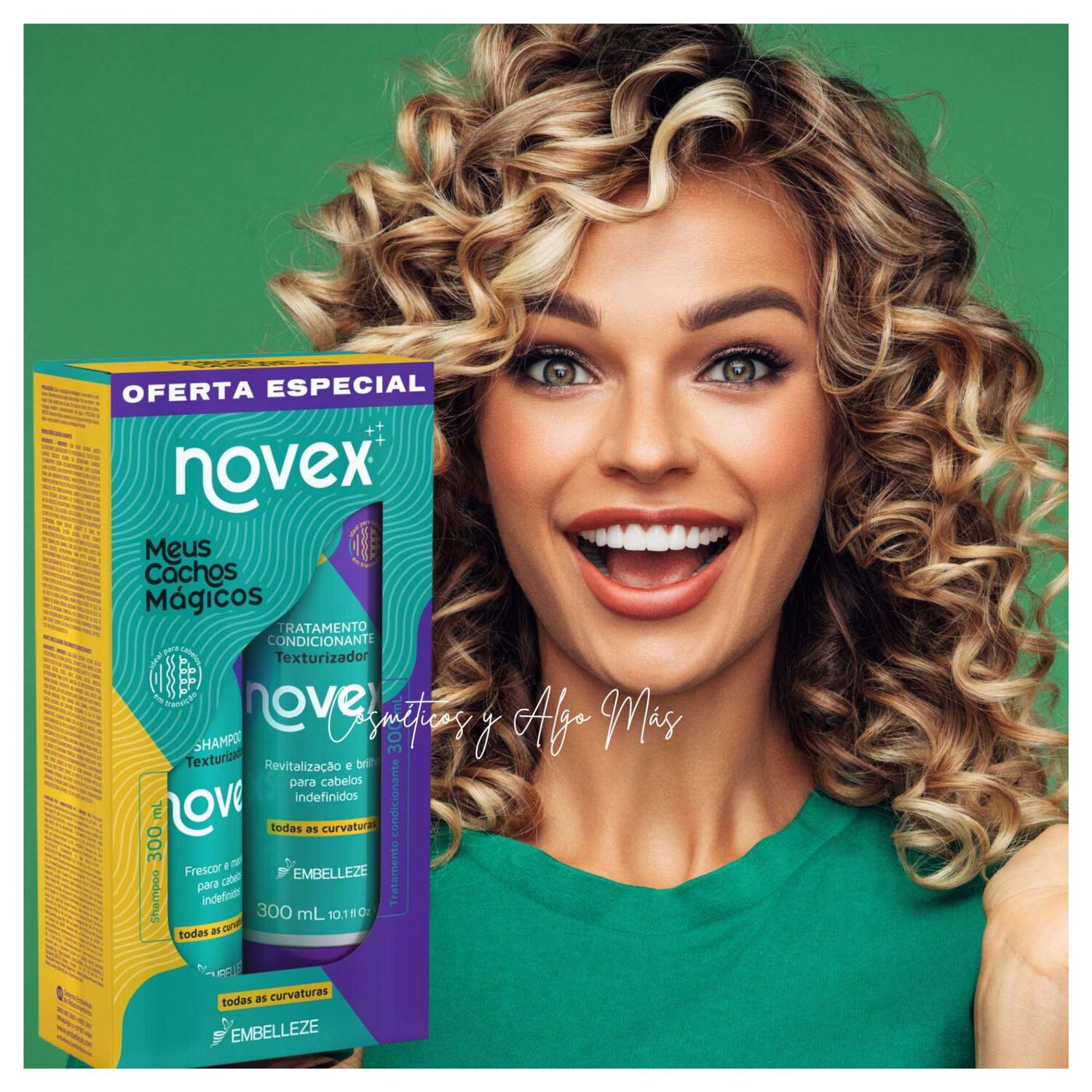 Kit Shampoo Y Acondicionador Meus Cachos Magicos Novex 300ml Cada Uno image number 0.0